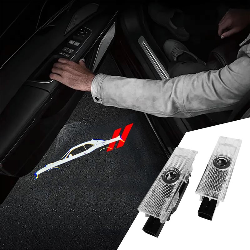 MXGAIC 2Pcs Car Door Lights Compatible With Challenger 2015-Present. Personality Pattern LED Projector Courtesy Welcome Lights for SRT SXT GT RT (Picture 2) - Image 1